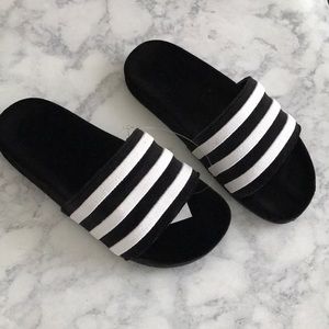 velour adidas slides